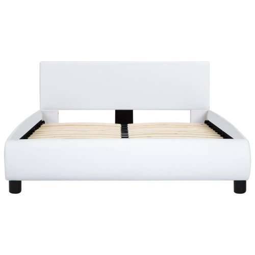Okvir za krevet od umjetne kože bijeli 140 x 200 cm Cijena