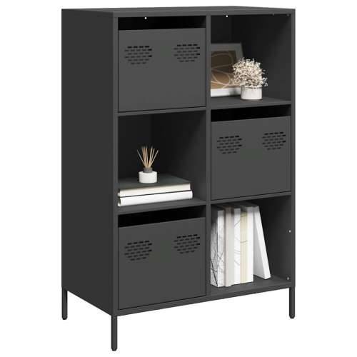Visoka komoda crna 68x39x103,5 cm od čelika Crna 1 Cijena