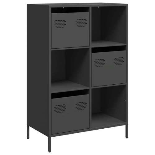 Visoka komoda crna 68x39x103,5 cm od čelika Crna 1 Cijena