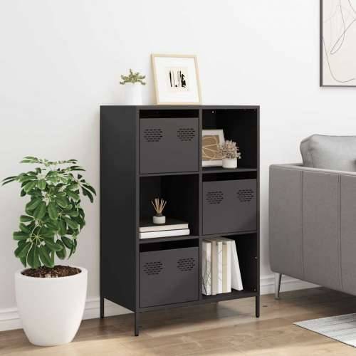 Visoka komoda crna 68x39x103,5 cm od čelika Crna 1 Cijena