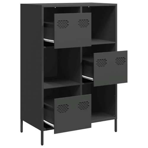 Visoka komoda crna 68x39x103,5 cm od čelika Crna 1 Cijena