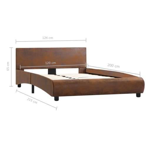 Okvir za krevet od umjetne kože smeđi 120 x 200 cm Cijena