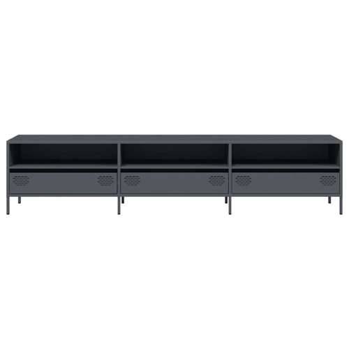 TV ormarić antracit 202x39x43,5 cm hladno valjani čelik - Antracit 1 202 cm Cijena