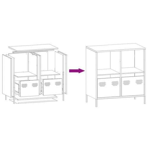 Komoda antracit 68x39x73,5 cm od hladno valjanog čelika - Antracit 1 68 cm Cijena