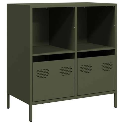 Komoda maslinastozelena 68x39x73,5 cm hladno valjani čelik - Maslinovo zelena 1 68 cm Cijena