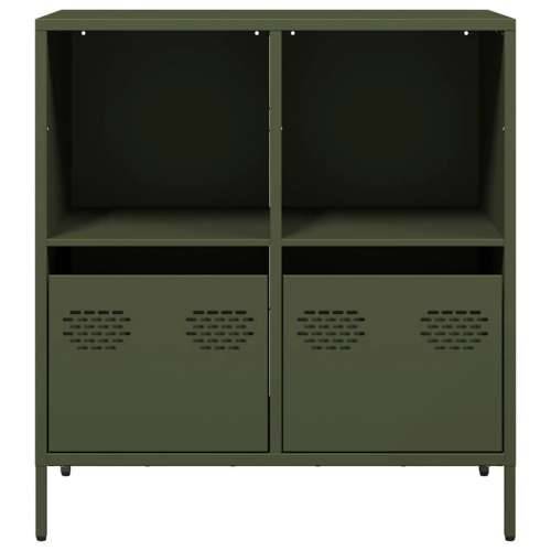 Komoda maslinastozelena 68x39x73,5 cm hladno valjani čelik - Maslinovo zelena 1 68 cm Cijena
