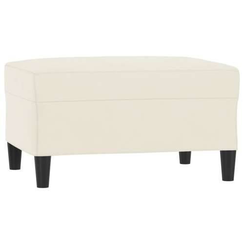 3-dijelni set sofa s jastucima krem baršunasti - Krema s jastučićima i tabureom Cijena