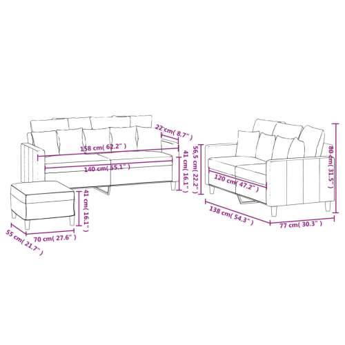 3-dijelni set sofa s jastucima plavi baršunasti - Plava s jastučićima i tabureom Cijena
