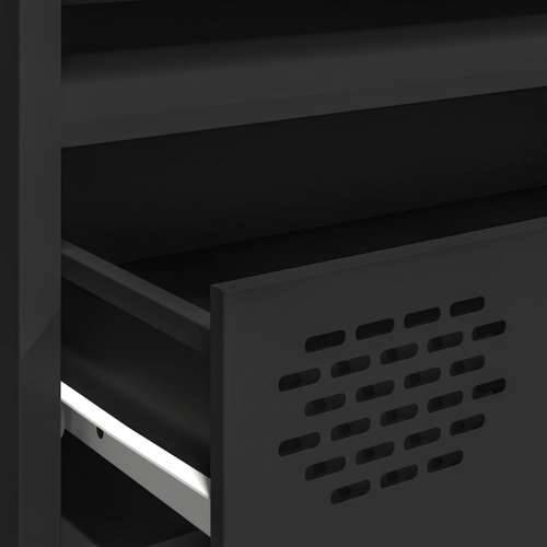 TV ormarić crni 202x39x43,5 cm hladno valjani čelik - Crna 1 202 cm Cijena