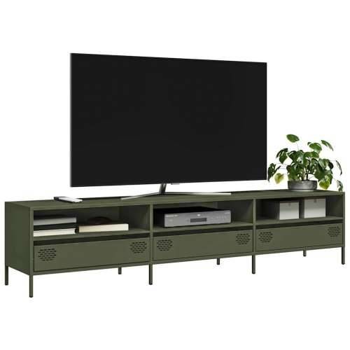 TV ormarić maslinastozeleni 202x39x43,5 cm čelični - Maslinovo zelena 1 202 cm Cijena