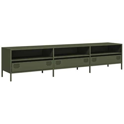 TV ormarić maslinastozeleni 202x39x43,5 cm čelični - Maslinovo zelena 1 202 cm Cijena