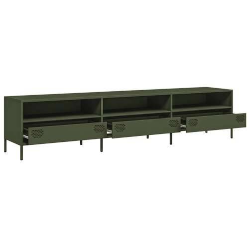 TV ormarić maslinastozeleni 202x39x43,5 cm čelični - Maslinovo zelena 1 202 cm Cijena