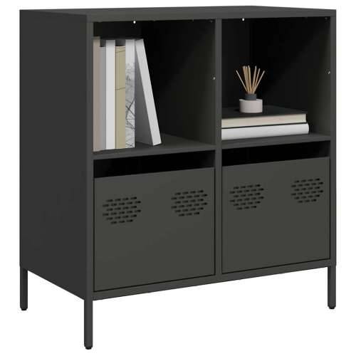 Komoda crna 68x39x73,5 cm hladno valjani čelik - Crna 1 68 cm Cijena