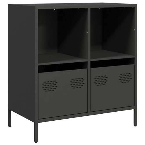 Komoda crna 68x39x73,5 cm hladno valjani čelik - Crna 1 68 cm Cijena