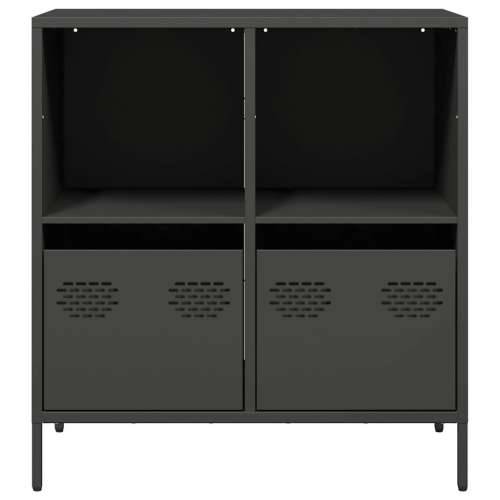 Komoda crna 68x39x73,5 cm hladno valjani čelik - Crna 1 68 cm Cijena