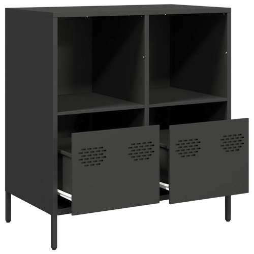 Komoda crna 68x39x73,5 cm hladno valjani čelik - Crna 1 68 cm Cijena
