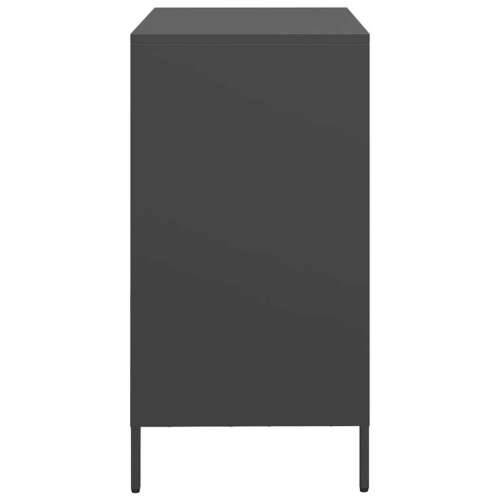 Komoda crna 68x39x73,5 cm hladno valjani čelik - Crna 1 68 cm Cijena