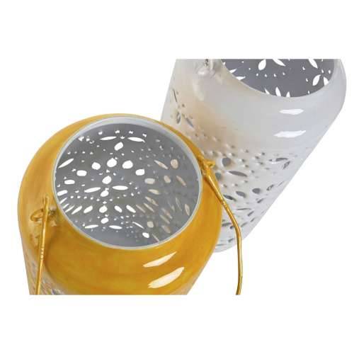 Svijećnjak Home ESPRIT Rumena Bijela Željezo 15 x 15 x 33 cm (2 kom.) Cijena