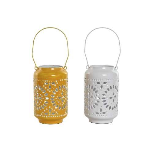 Svijećnjak Home ESPRIT Rumena Bijela Željezo 15 x 15 x 26 cm (2 kom.) Cijena