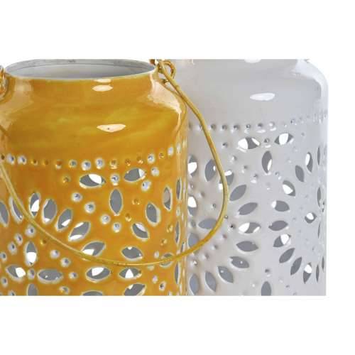 Svijećnjak Home ESPRIT Rumena Bijela Željezo 15 x 15 x 26 cm (2 kom.) Cijena
