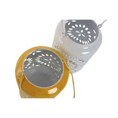 Svijećnjak Home ESPRIT Rumena Bijela Željezo 15 x 15 x 26 cm (2 kom.) Cijena