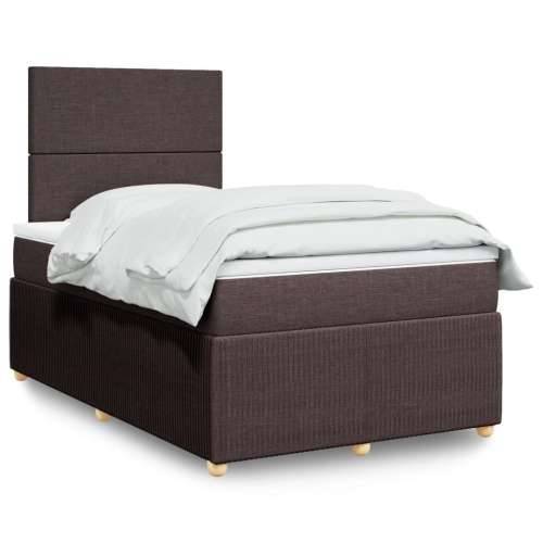 Krevet box spring s madracem tamnosmeđi 120 x 190 cm od tkanine - Tamno smeđa 120 x 190 cm Gladak dizajn Cijena