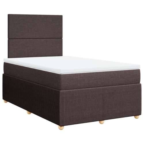Krevet box spring s madracem tamnosmeđi 120 x 190 cm od tkanine - Tamno smeđa 120 x 190 cm Gladak dizajn Cijena