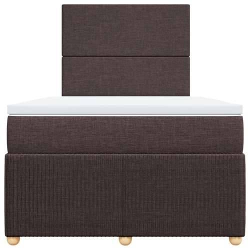 Krevet box spring s madracem tamnosmeđi 120 x 190 cm od tkanine - Tamno smeđa 120 x 190 cm Gladak dizajn Cijena