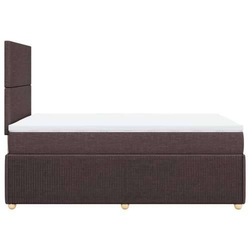 Krevet box spring s madracem tamnosmeđi 120 x 190 cm od tkanine - Tamno smeđa 120 x 190 cm Gladak dizajn Cijena