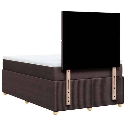 Krevet box spring s madracem tamnosmeđi 120 x 190 cm od tkanine - Tamno smeđa 120 x 190 cm Gladak dizajn Cijena