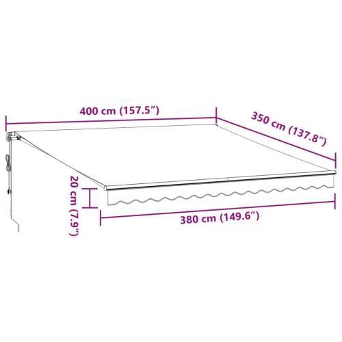 Tenda na automatsko uvlačenje smeđa 400 x 350 cm - Smeđa 400 x 350 cm 1 Cijena