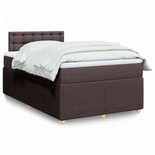 Krevet box spring s madracem tamnosmeđi 120 x 190 cm od tkanine - Tamno smeđa 120 x 190 cm gumbi Cijena