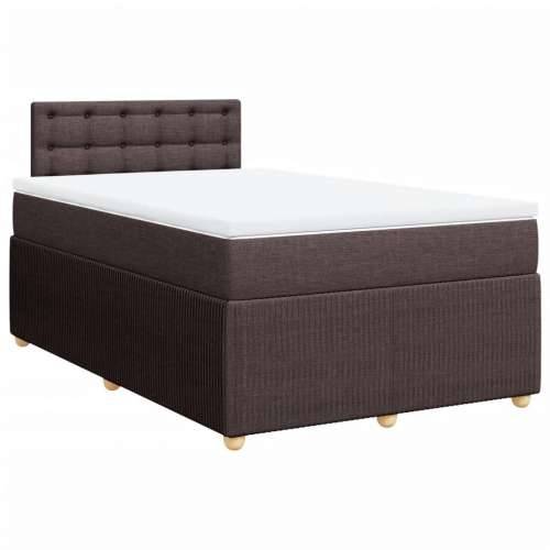 Krevet box spring s madracem tamnosmeđi 120 x 190 cm od tkanine - Tamno smeđa 120 x 190 cm gumbi Cijena
