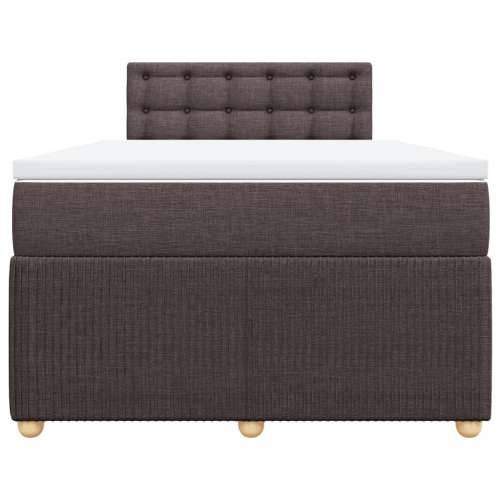 Krevet box spring s madracem tamnosmeđi 120 x 190 cm od tkanine - Tamno smeđa 120 x 190 cm gumbi Cijena