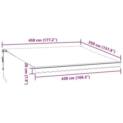 Tenda na automatsko uvlačenje smeđa 450 x 350 cm - Smeđa 450 x 350 cm 1 Cijena