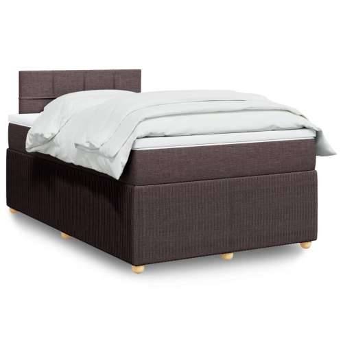 Krevet box spring s madracem tamnosmeđi 120 x 190 cm od tkanine - Tamno smeđa 120 x 190 cm Blok s kvadratima Cijena
