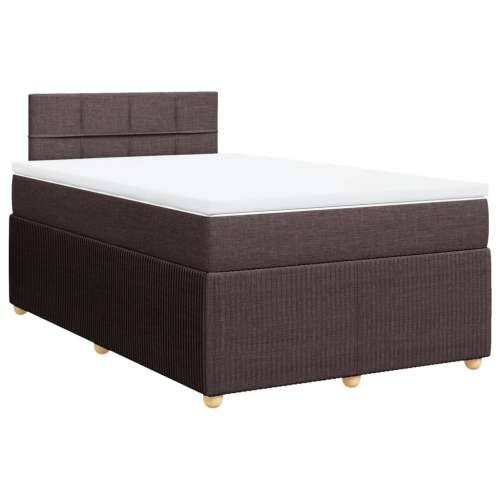 Krevet box spring s madracem tamnosmeđi 120 x 190 cm od tkanine - Tamno smeđa 120 x 190 cm Blok s kvadratima Cijena