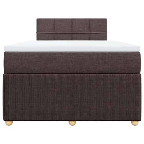 Krevet box spring s madracem tamnosmeđi 120 x 190 cm od tkanine - Tamno smeđa 120 x 190 cm Blok s kvadratima Cijena