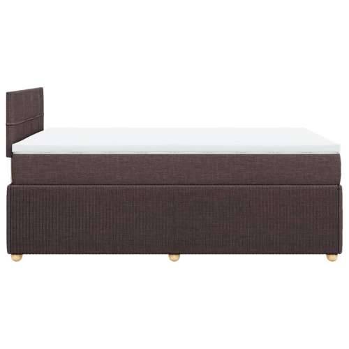 Krevet box spring s madracem tamnosmeđi 120 x 190 cm od tkanine - Tamno smeđa 120 x 190 cm Blok s kvadratima Cijena