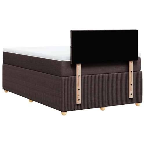 Krevet box spring s madracem tamnosmeđi 120 x 190 cm od tkanine - Tamno smeđa 120 x 190 cm Blok s kvadratima Cijena