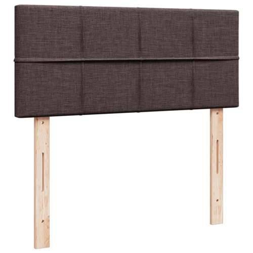 Krevet box spring s madracem tamnosmeđi 120 x 190 cm od tkanine - Tamno smeđa 120 x 190 cm Blok s kvadratima Cijena