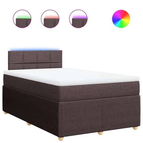 Krevet box spring s madracem tamnosmeđi 120 x 190 cm od tkanine - Tamno smeđa 120 x 190 cm Blok s kvadratima Cijena