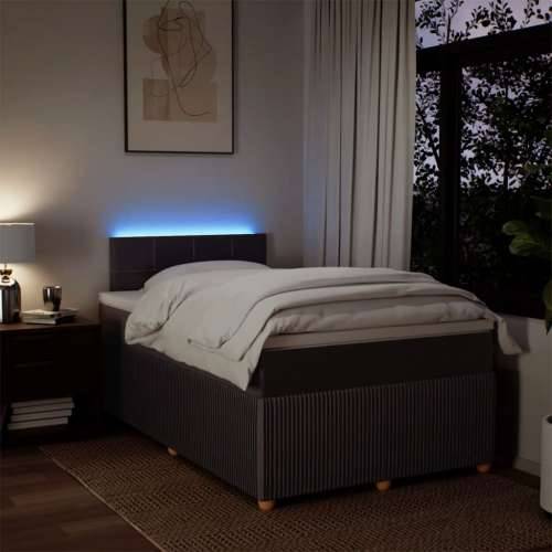 Krevet box spring s madracem tamnosmeđi 120 x 190 cm od tkanine - Tamno smeđa 120 x 190 cm Blok s kvadratima Cijena
