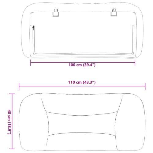 Jastuk za uzglavlje svjetlosivi 100 cm od tkanine - Svjetlosiva 100 cm 1 Cijena