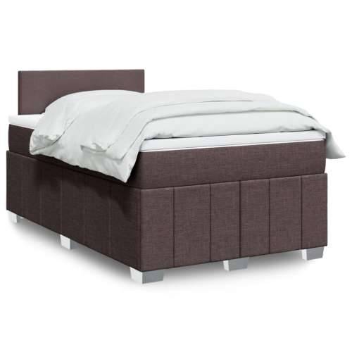 Krevet box spring s madracem tamnosmeđi 120 x 190 cm od tkanine - Tamno smeđa 120 x 190 cm Gladak dizajn Cijena