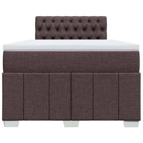 Krevet box spring s madracem tamnosmeđi 120 x 190 cm od tkanine - Tamno smeđa 120 x 190 cm Dizajn s gumbima Cijena
