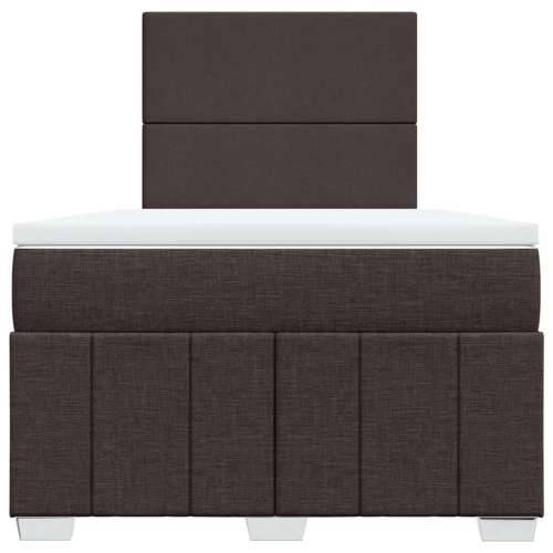 Krevet box spring s madracem tamnosmeđi 120 x 190 cm od tkanine - Tamno smeđa 120 x 190 cm Gladak dizajn Cijena