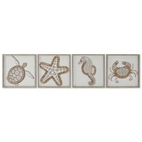 Platno Home ESPRIT Bijela Prirodno Mediteran More 40 x 3 x 40 cm (4 kom.) Cijena