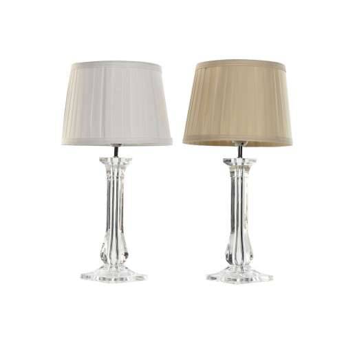 Stolna svjetiljka Home ESPRIT Bijela Bež Metal 60 W 220 V 25 x 25 x 50 cm (2 kom.) Cijena