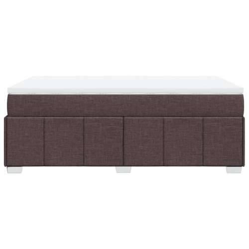 Krevet box spring s madracem tamnosmeđi 120 x 190 cm od tkanine - Tamno smeđa 120 x 190 cm Cijena